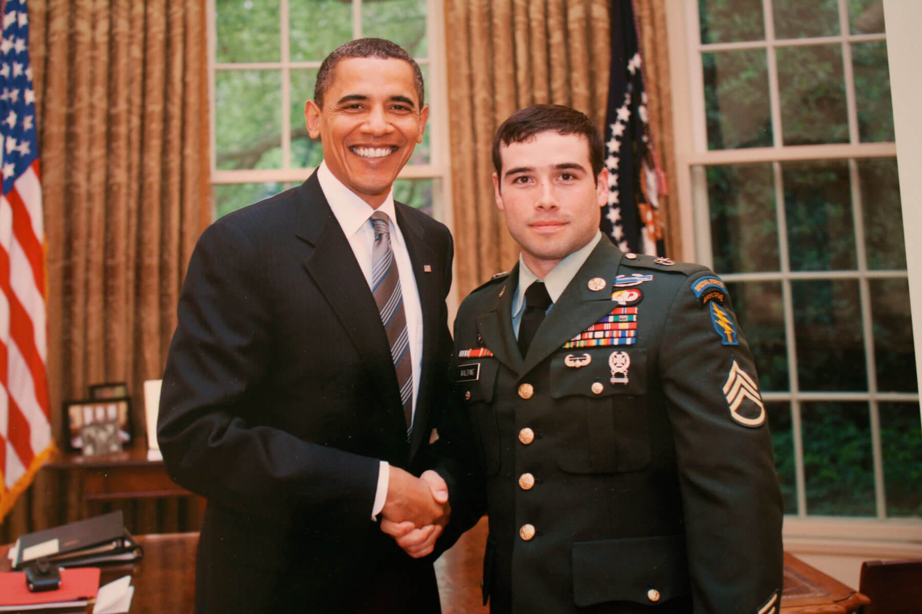 John Wayne Walding with President Obama